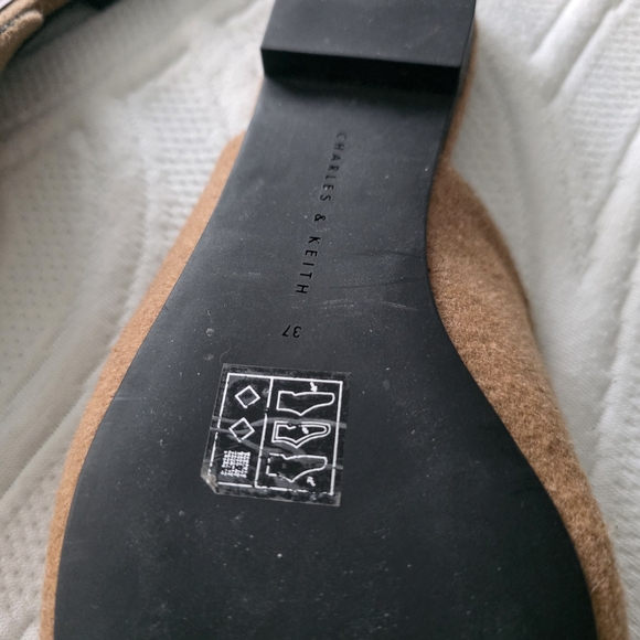 Charles & Keith Brown Floral Embroidered Mules - Picture 7 of 8